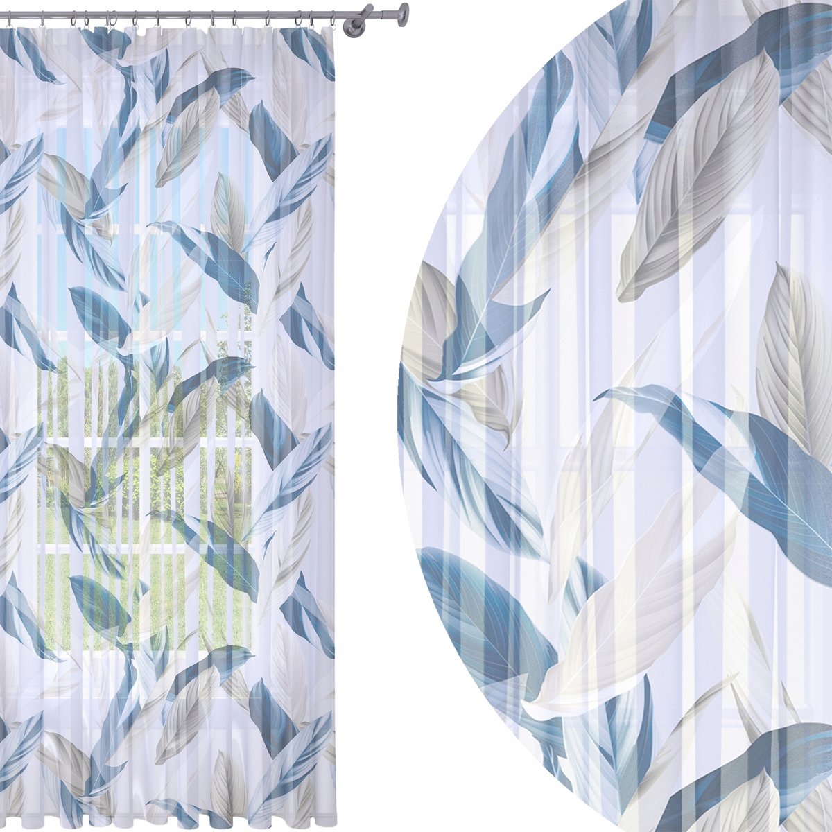 FIRANA GOTOWA ZASŁONY 140x240 WOAL BARWIONA ŻABKI 052