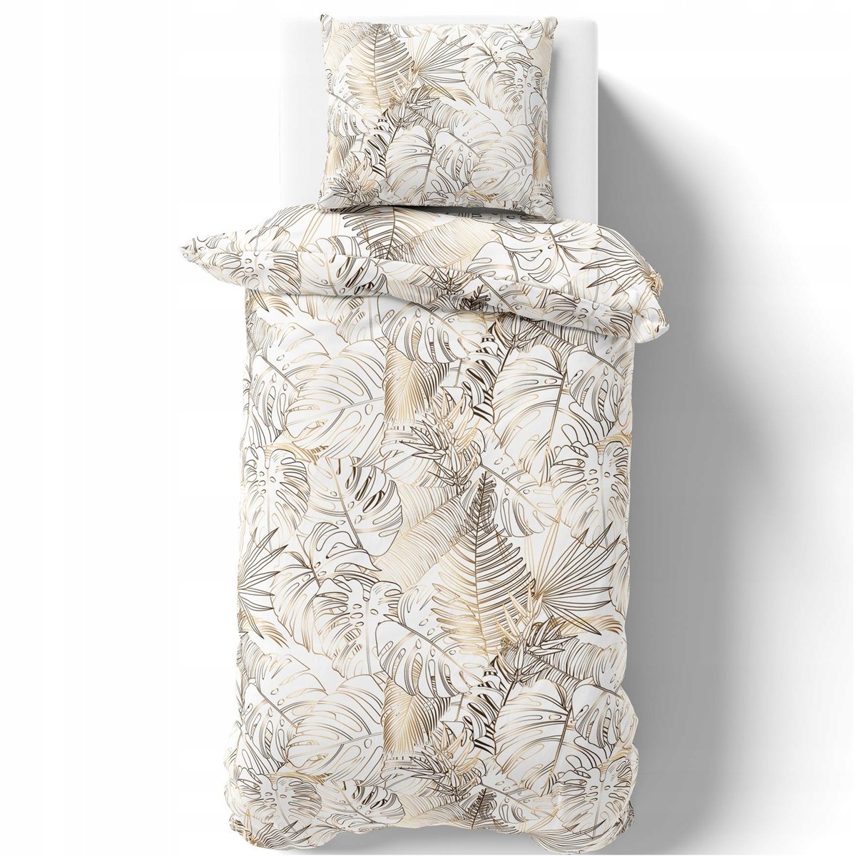 POŚCIEL KOMPLET POŚCIELI 140X200 CM POSZEWKI ZESTAW POLSKA WZÓR LIŚCIE 099