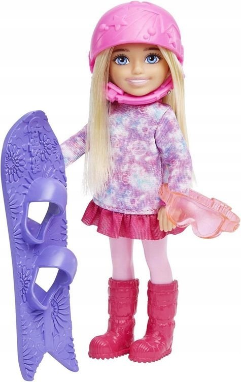 BARBIE CHELSEA LALKA BLONDYNKA SNOWBOARDER