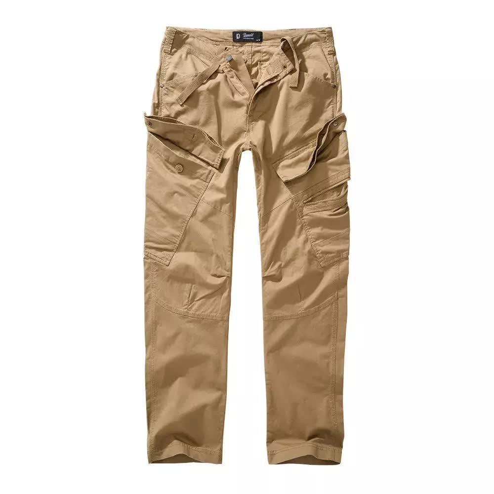 spodnie bojówki ADVEN TROUSERS SLIM FIT camel-S