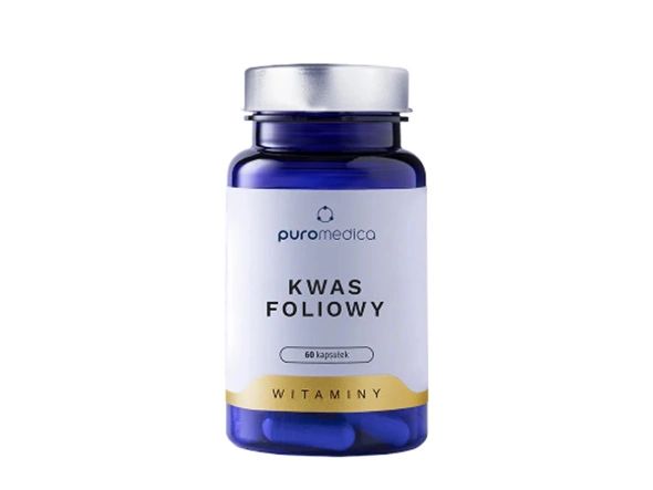 Puromedica Kwas foliowy suplement diety 60 kaps. - witaminy i minerały