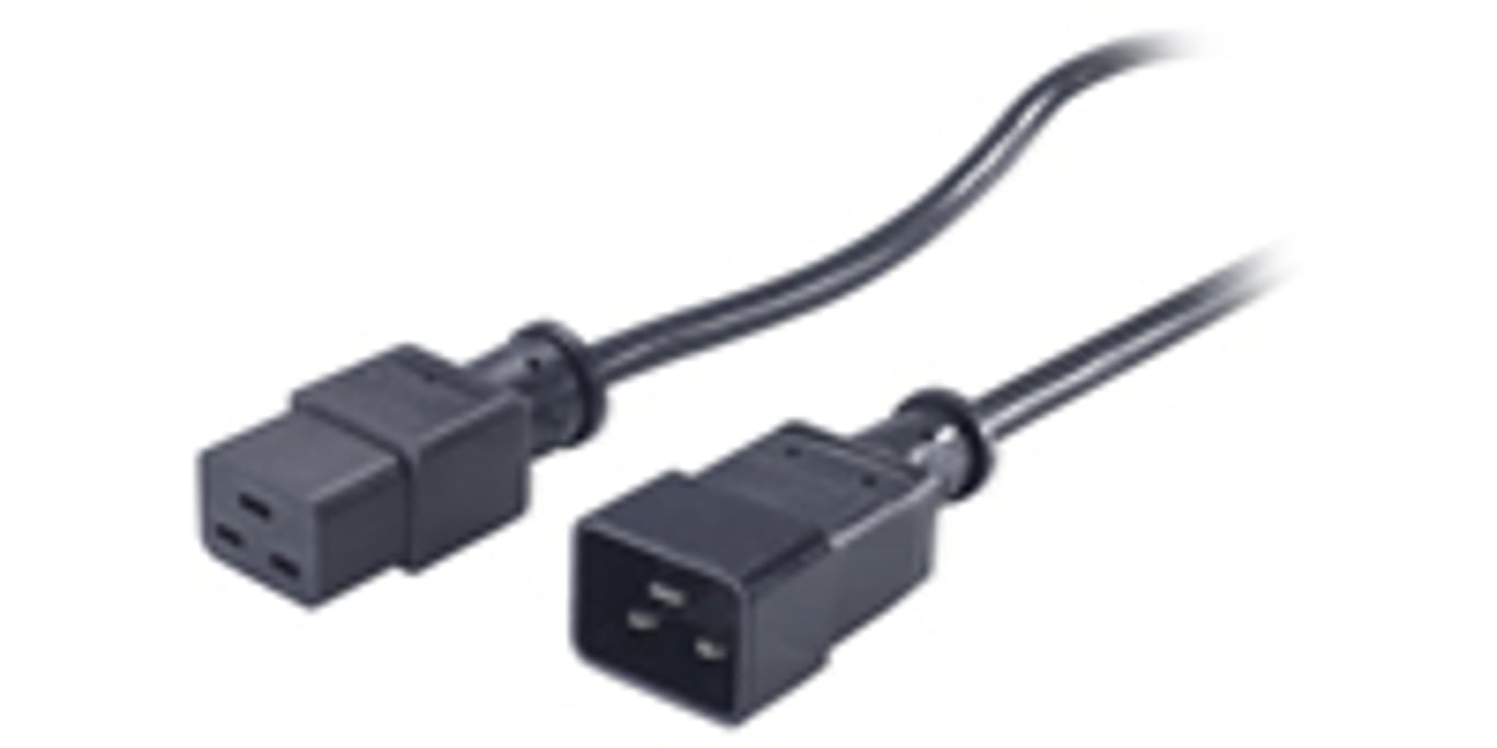 APC PWR Cord C19 - C20, 0.6 m Czarny 0,6 m C19 panel C20 panel AP9892