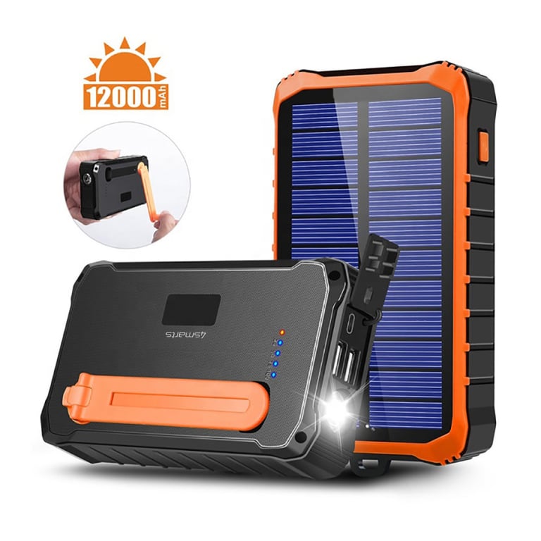 4smarts 456633 bank mocy Litowo-polimerowy (LiPo) 12000 mAh Czarny, Pomarańczowy