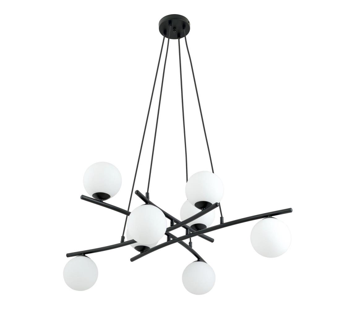 Żyrandol na lince ESSA 8xE14/10W/230V czarny/biały