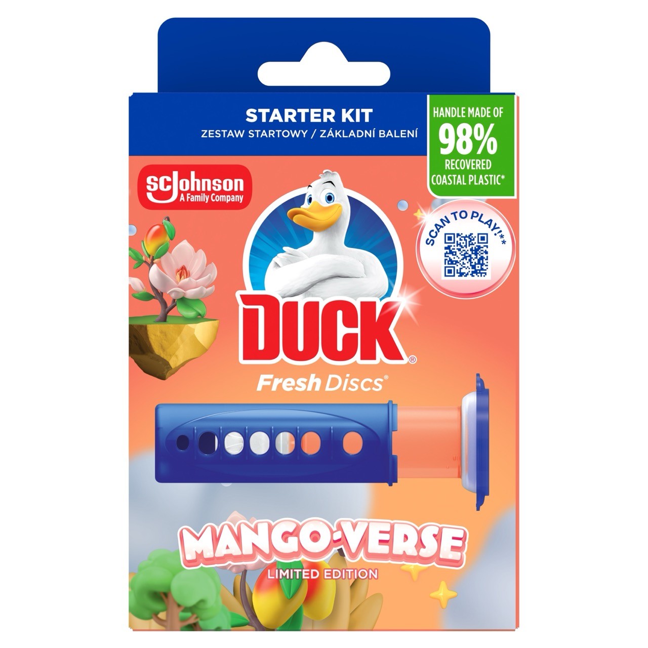 Żelowe krążki do toalet - Zestaw startowy Duck Fresh Discs Mango Verse
