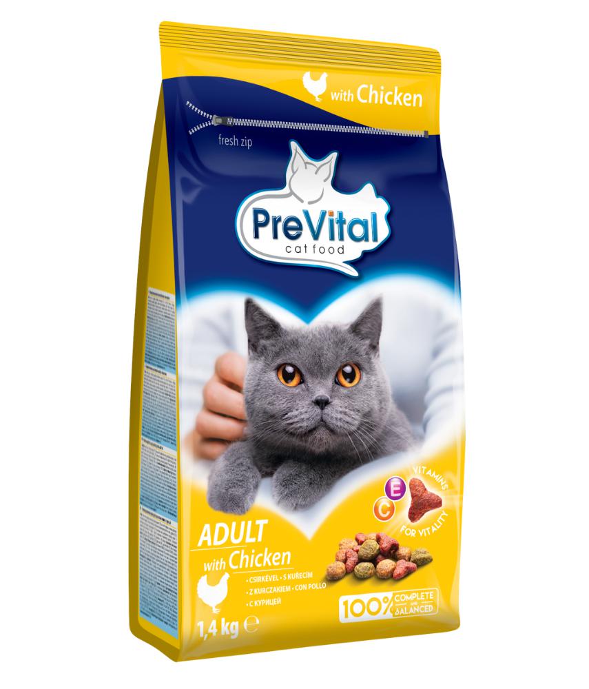 Sucha karma dla kota dorosłego PreVital Adult - kurczak 1,4 kg