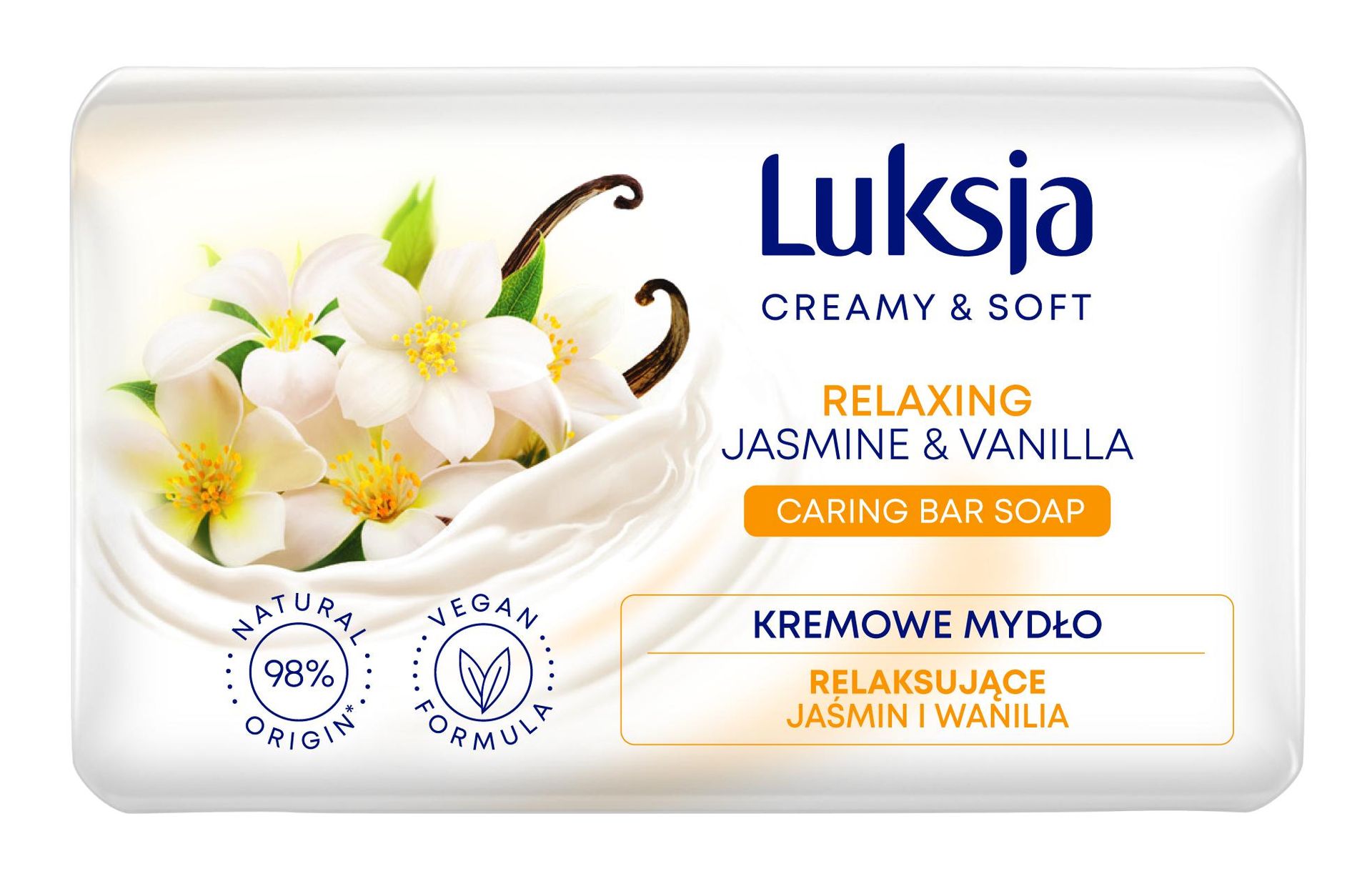 Mydło w kostce jaśmin, wanilia 90g Luksja Creamy&Soft
