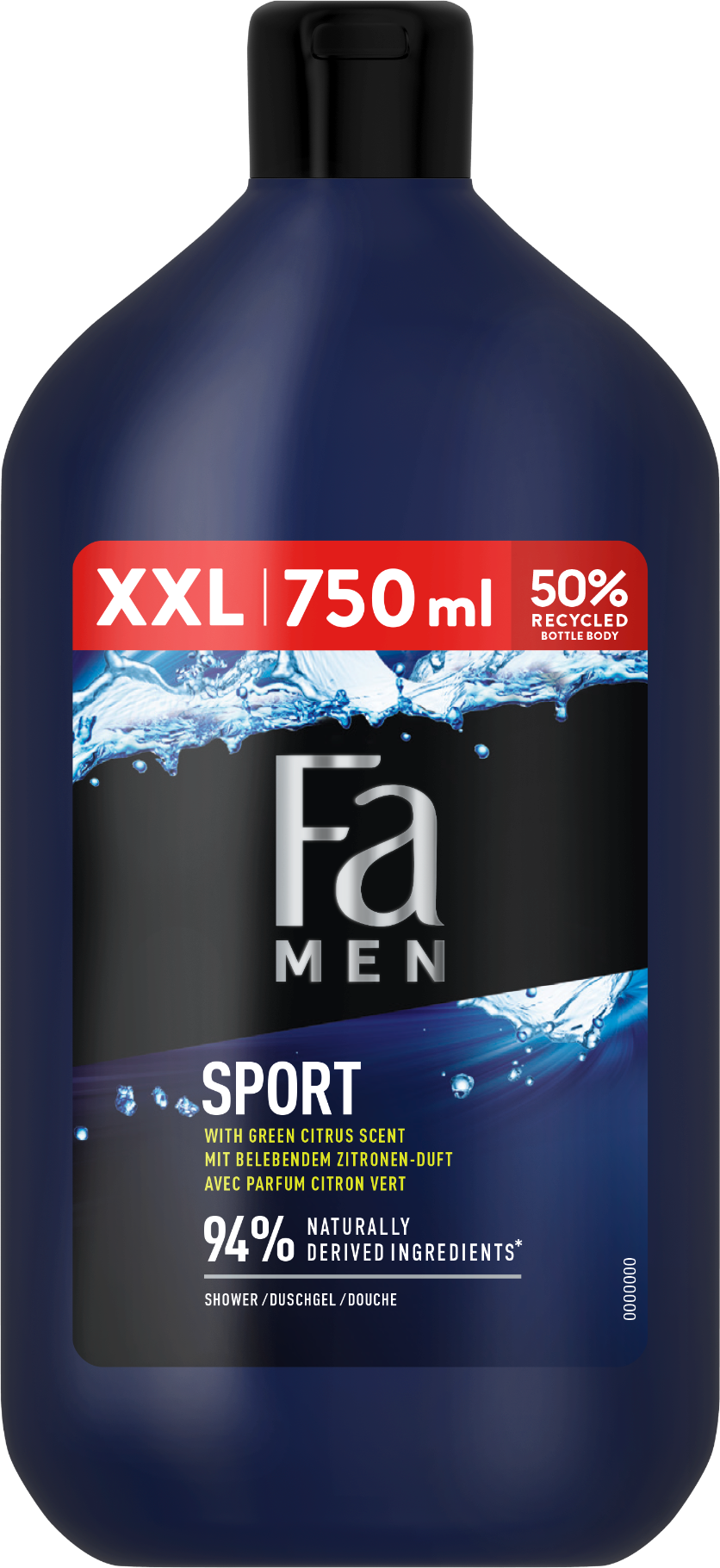 Cytrusowy żel pod prysznic dla mężczyzn Fa Men Sport 750 ml