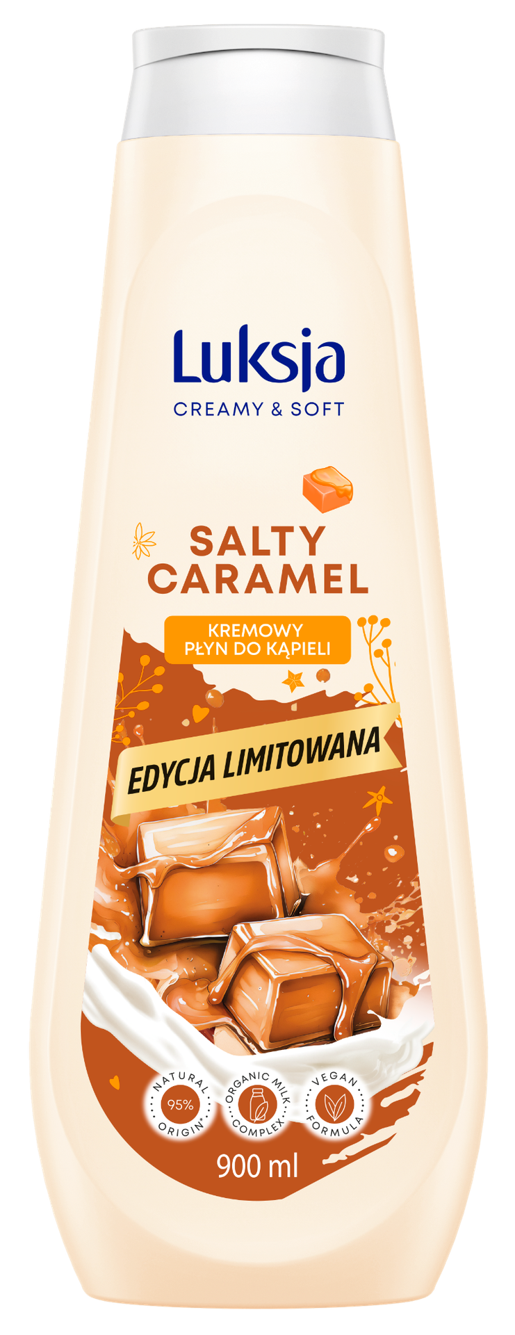 Kremowy płyn do kąpieli Luksja Salty Caramel 900 ml