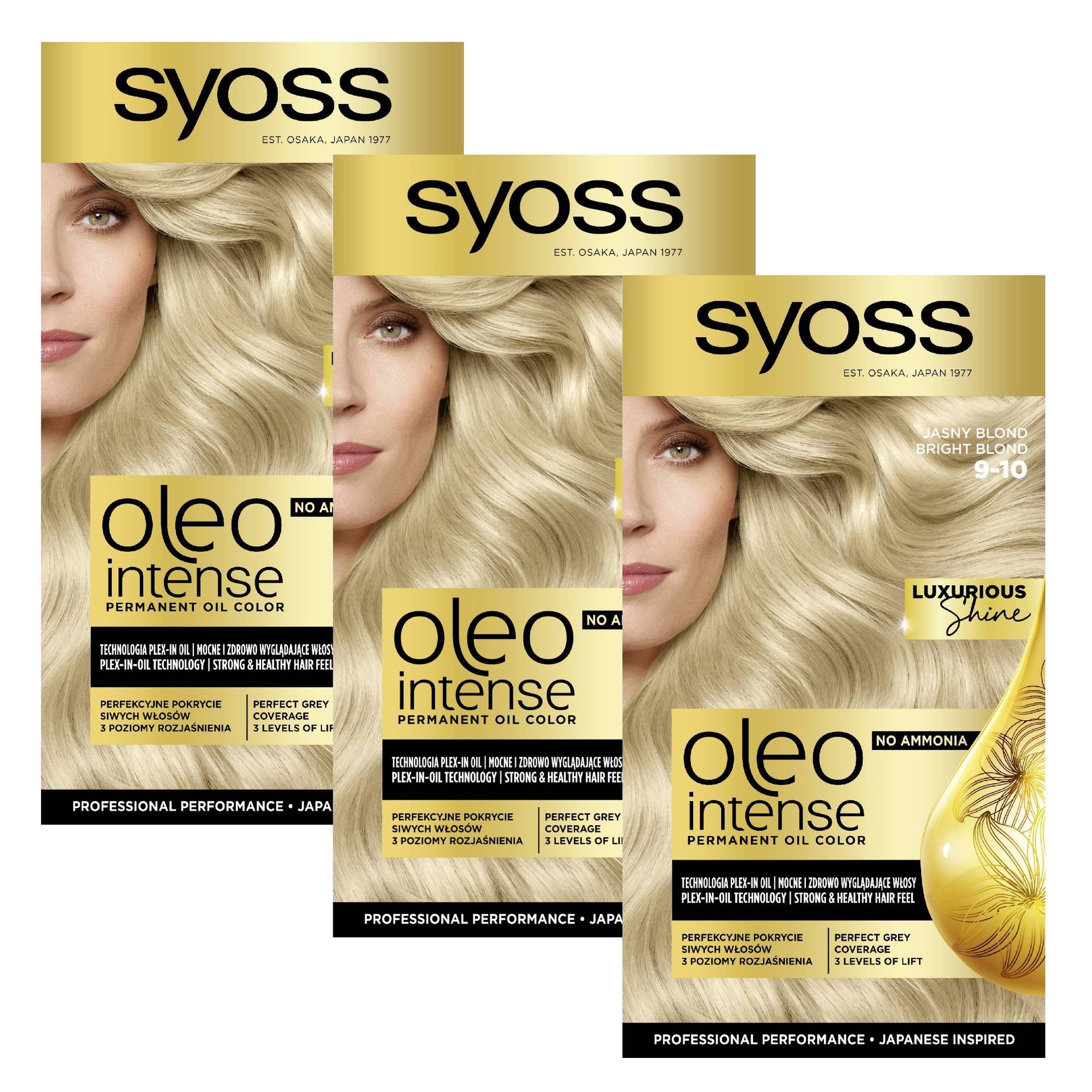 Farba jasny blond bez amoniaku do włosów Syoss 3x