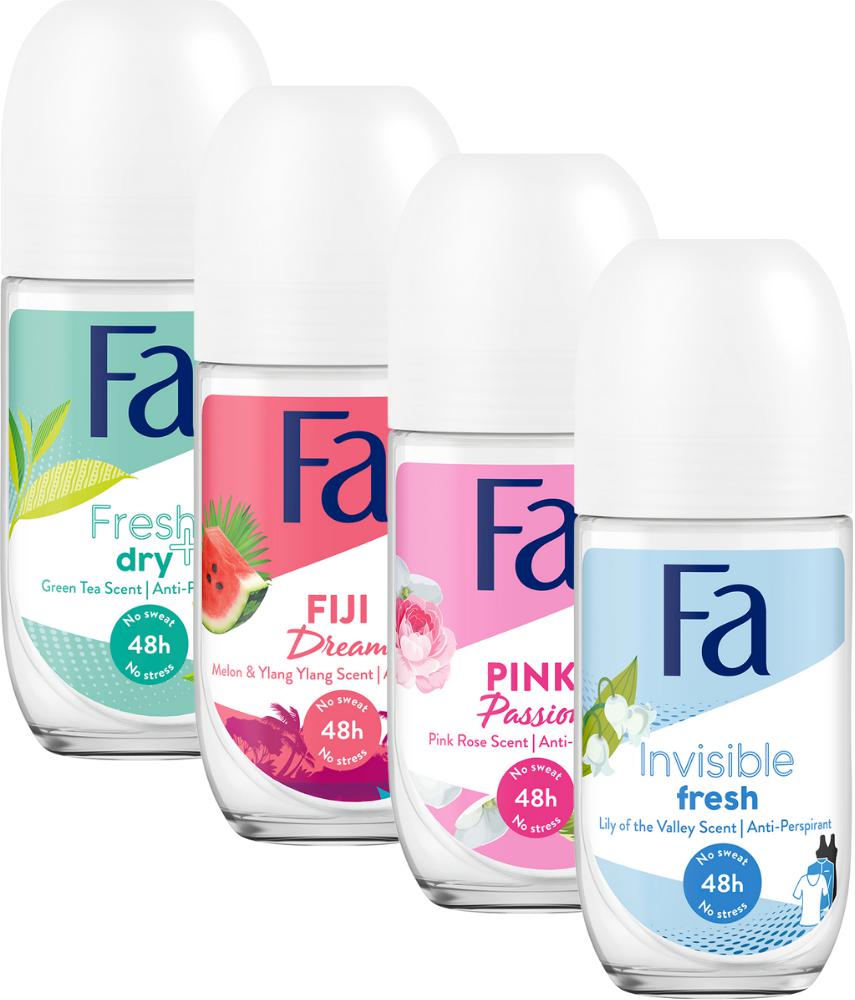 Zestaw antyperspirantów dla kobiet 4x 50ml Fa