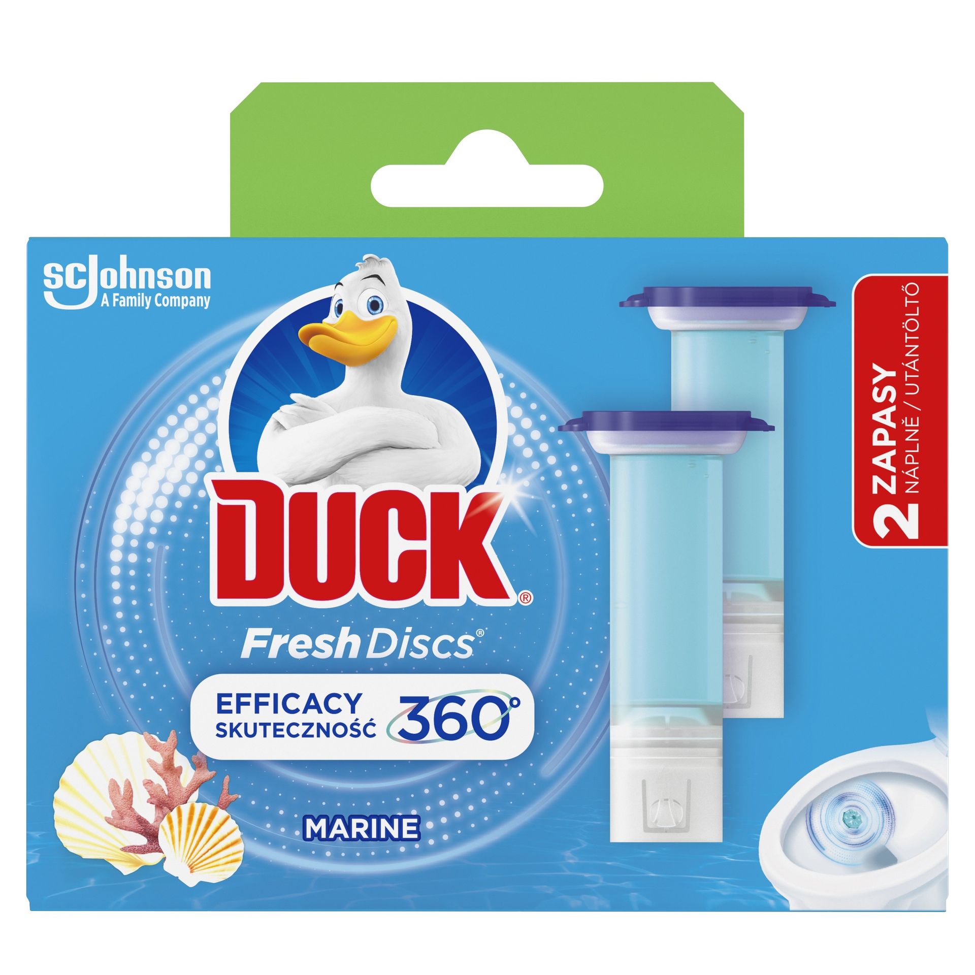 Zapas krążków do toalety o zapachu morskim Duck Fresh Discs 2x36 ml