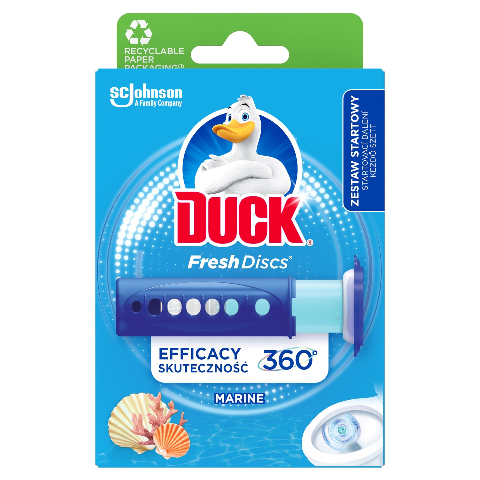 Żelowe krążki do toalety o zapachu morskim Duck Fresh Discs