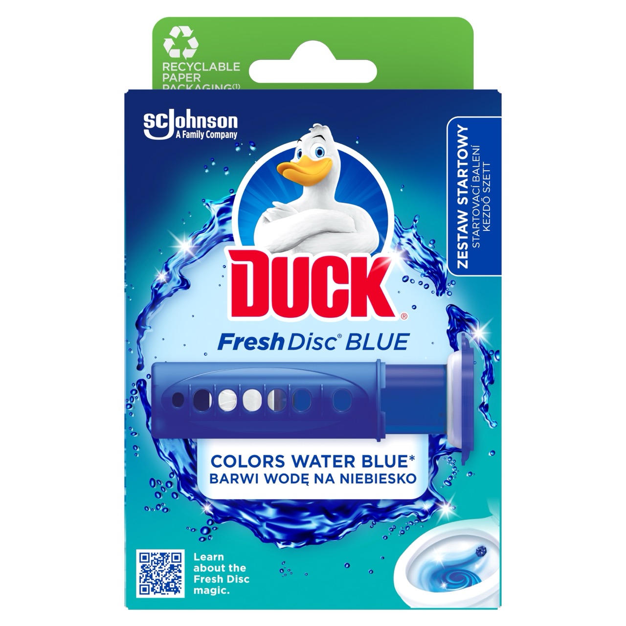 Zestaw startowy żelowe krążki do WC barwiące wodę Duck Aplikator + 6 krążków