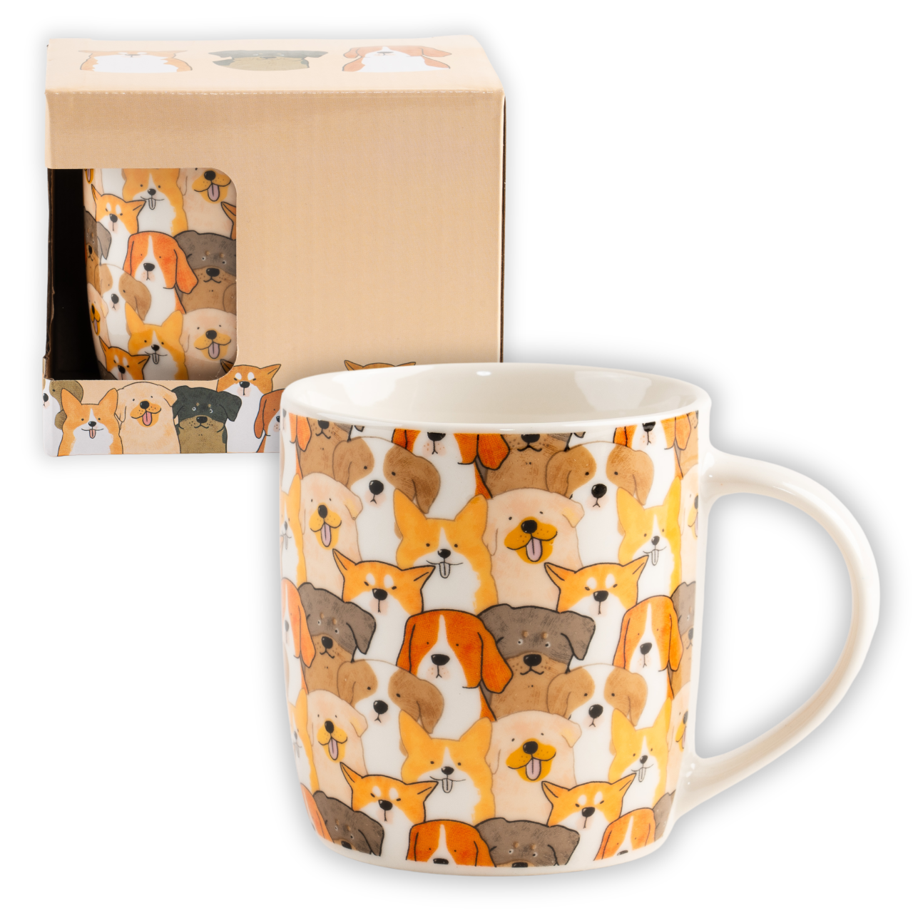 Porcelanowy kubek w pieski na prezent 330 ml