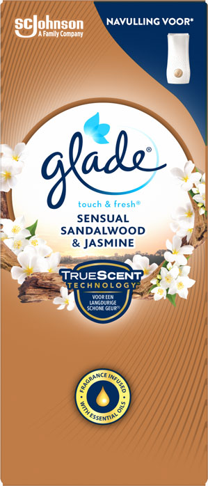 Zapas do odświeżacza powietrza Glade Touch & Fresh zapach Sensual Sandalwood & Jasmine 10ml