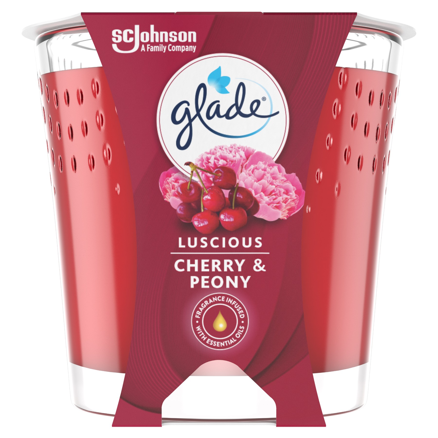 Świeca zapachowa Glade Luscious Cherry & Peony 129g