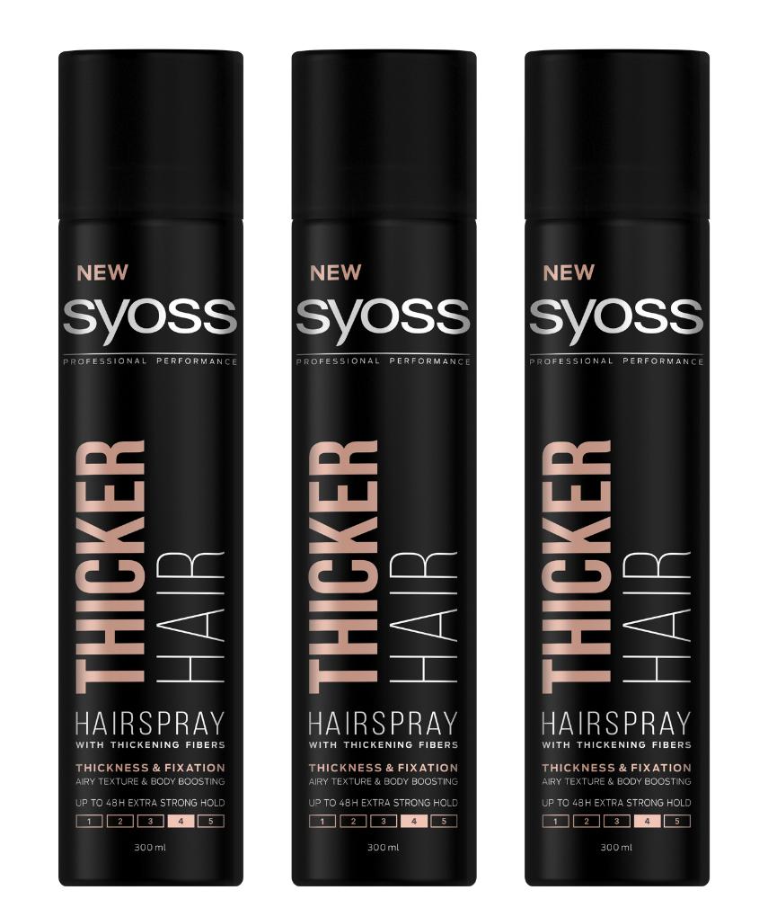 Bardzo mocny lakier do włosów Syoss 3x 300ml