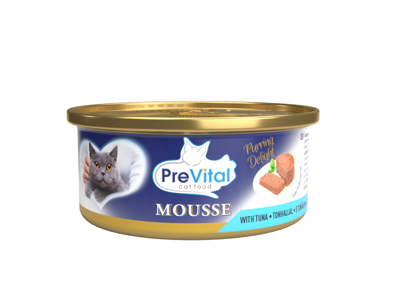 Mus dla dorosłych kotów z tuńczykiem 85g PreVital mini