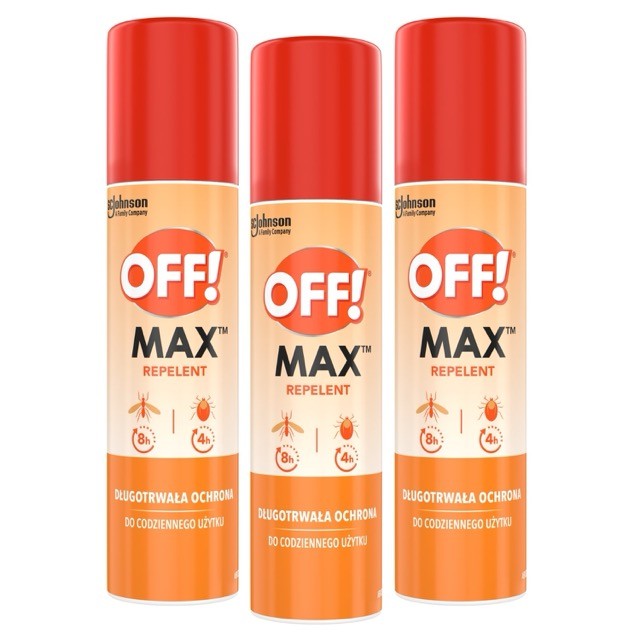 SC Johnson Skuteczny repelent w aerozolu odstraszający komary i kleszcze Max 3x100 ml