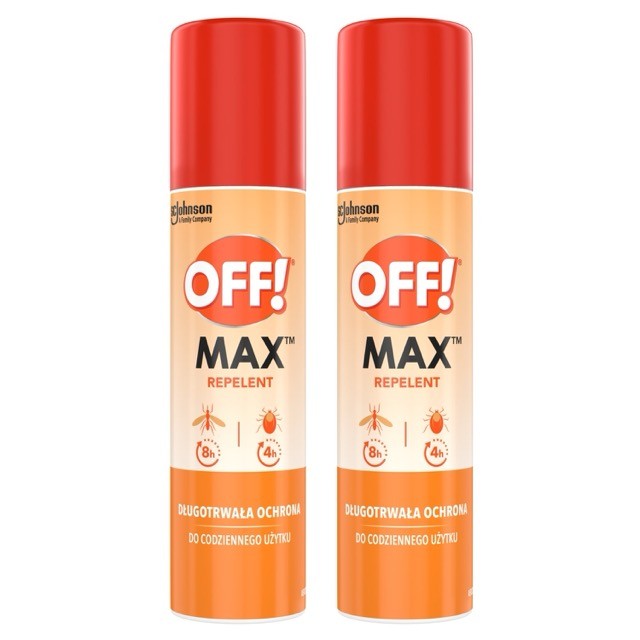 SC Johnson Mocny repelent w aerozolu odstraszający komary i kleszcze Max 2x100 ml OFF!