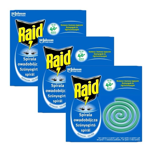 SC Johnson spirale owadobójcze odstraszające komary Raid Outdoor 30 szt.