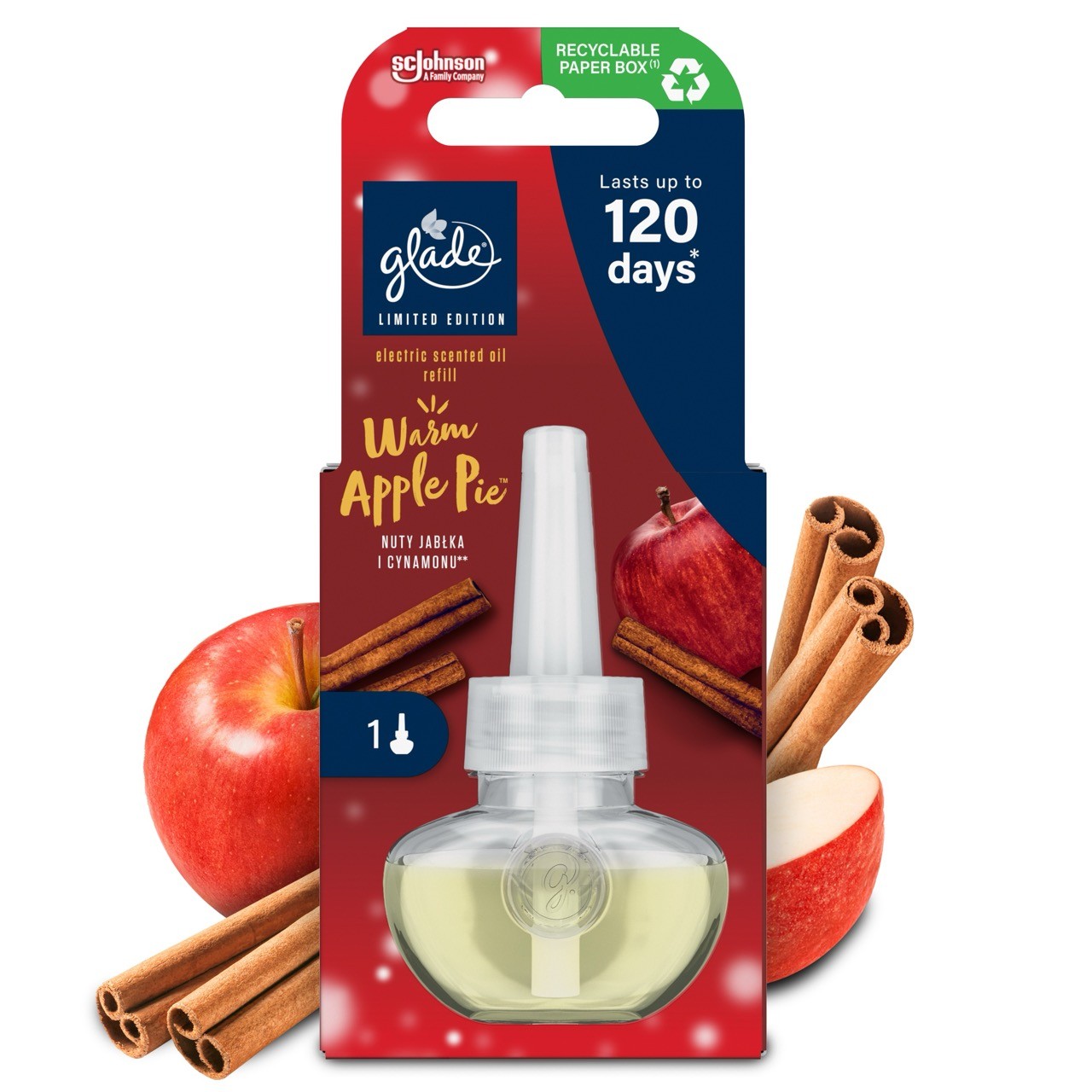 Wkład do elektrycznego odświeżacza powietrza Glade Warm Apple Pie 20 ml