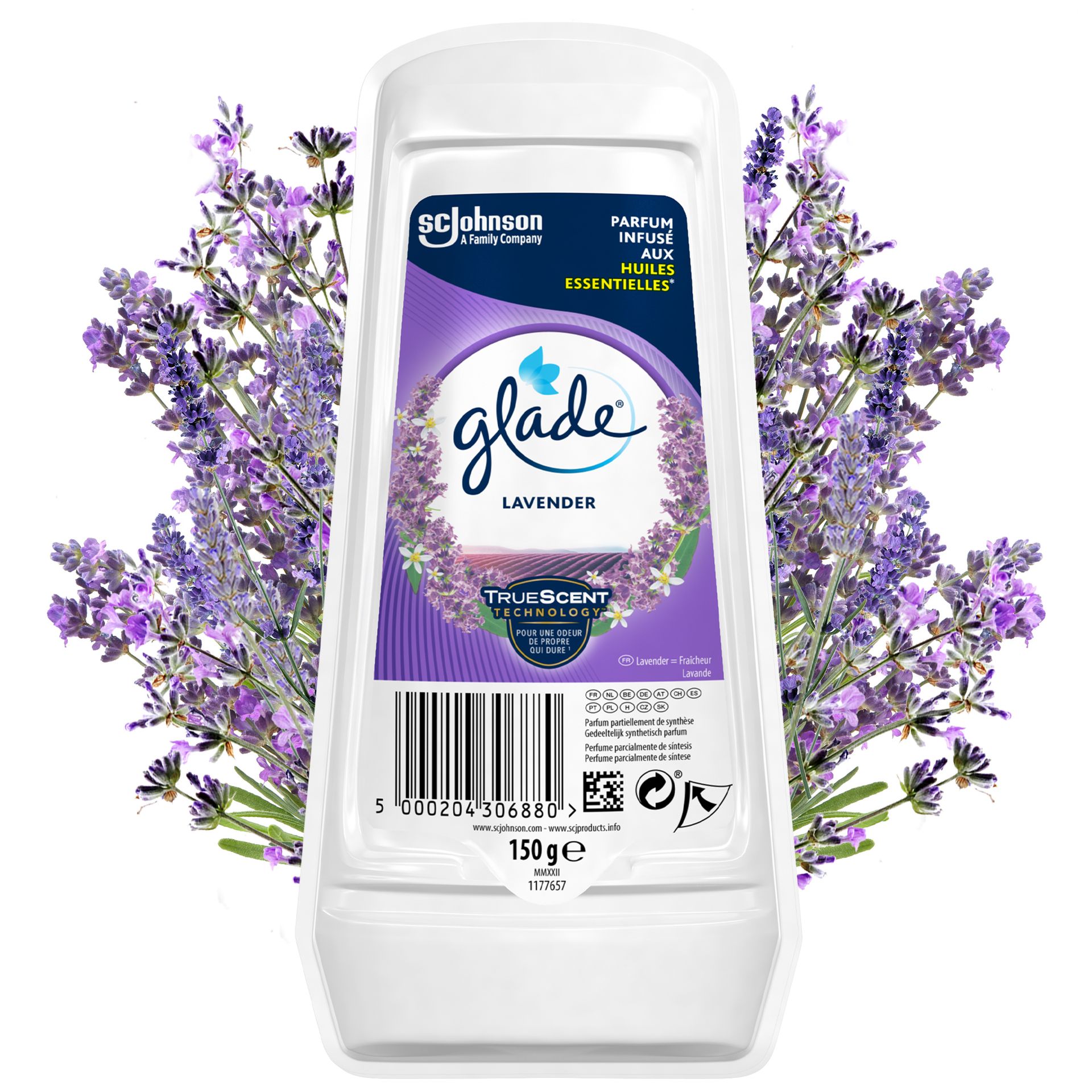 Odświeżacz powietrza w żelu Glade Lavender 150g