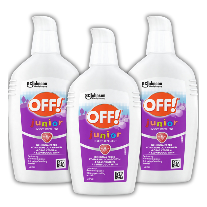 Skuteczny repelent na komary w żelu dla dzieci powyżej 2. roku życia Junior Gel 3x100 ml