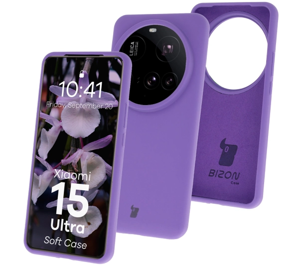 Bizon Silikonowe Soft do Xiaomi 15 Ultra Ciemnofioletowy