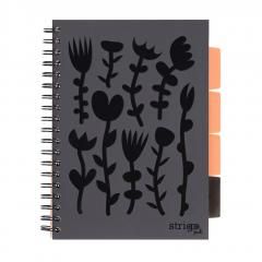 Kołozeszyt Pads B5100k kratka Floral czarny