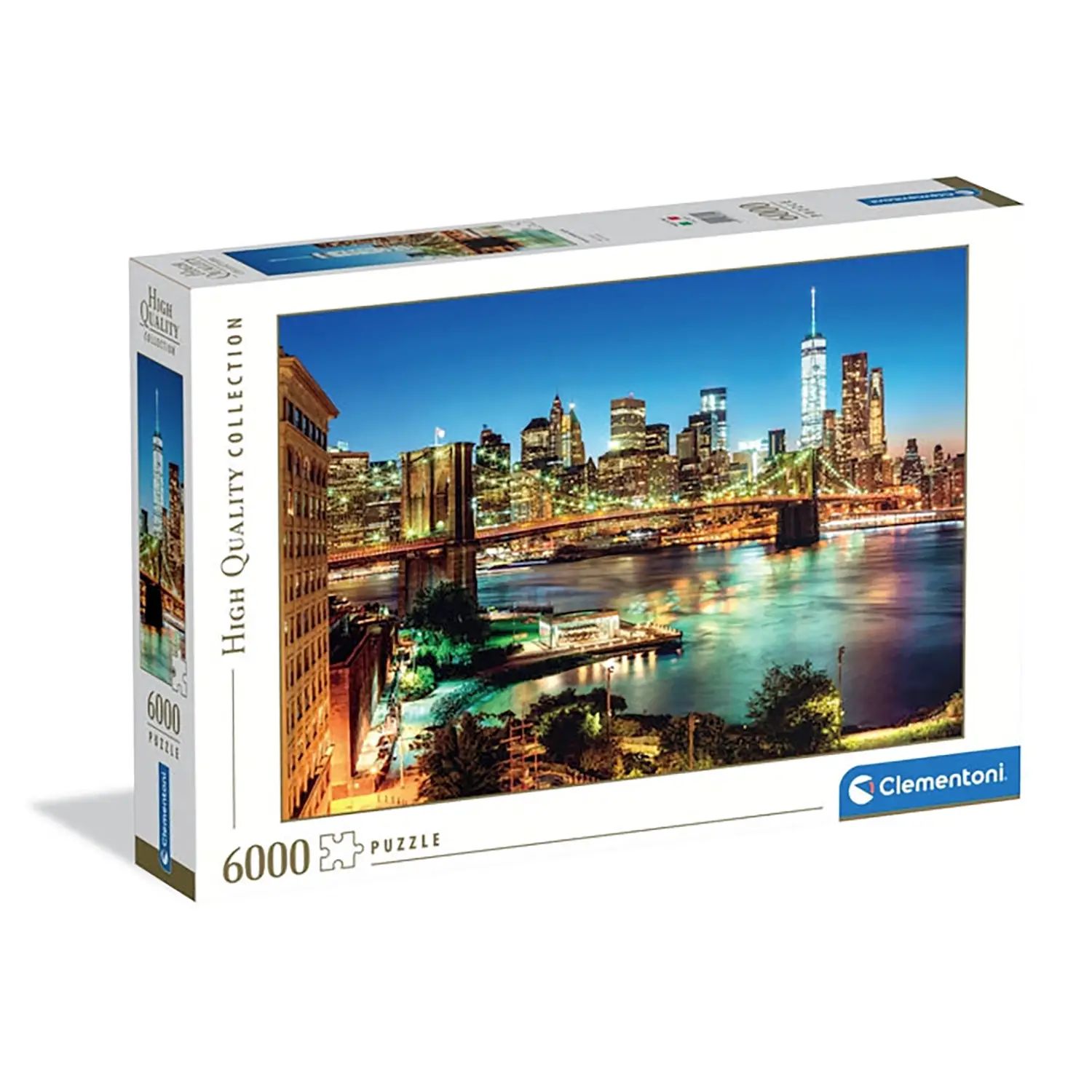 Puzzle 6000 Hq Brooklyn Bridge Lights Clementoni - puzzle