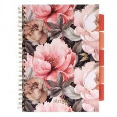 Kołozeszyt Pads A4100k kratka Kwiaty beżowy