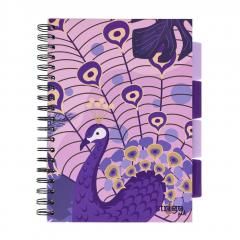 Kołozeszyt Pads B5100k kratka Jungla fioletowy