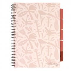 Kołozeszyt Pads A4100k kratka Floral beżowy