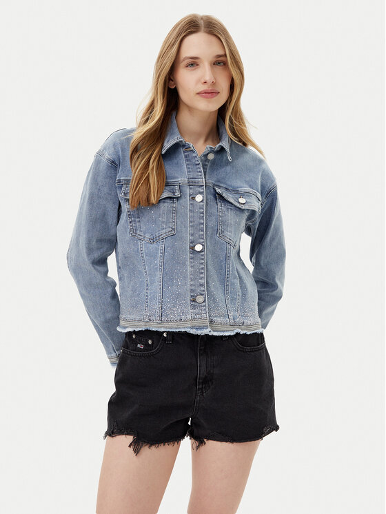 Joseph Ribkoff Kurtka jeansowa 251953 Niebieski Regular Fit