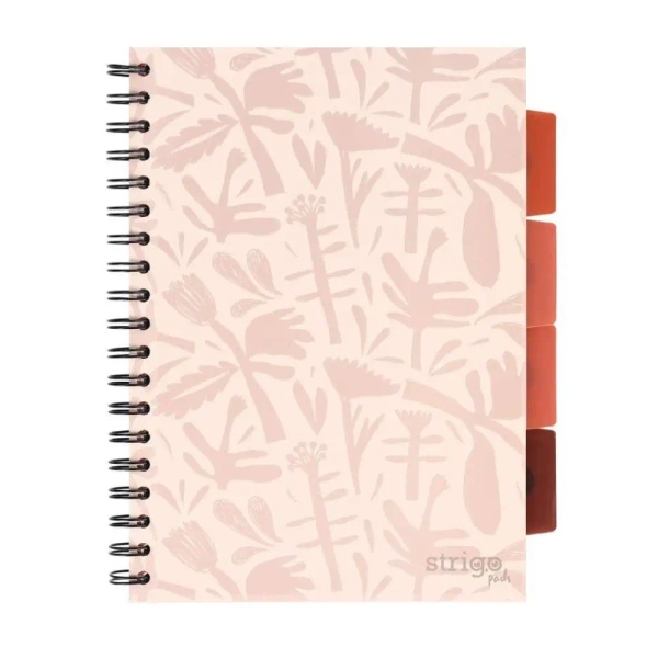 Kołozeszyt Pads B5/100K kratka Floral beżowy - Strigo