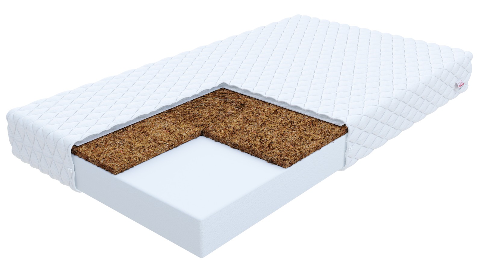 Materac piankowy CARINI kokos - 200 x 200 - H4 twardy / H3 średnio twardy - 11 cm