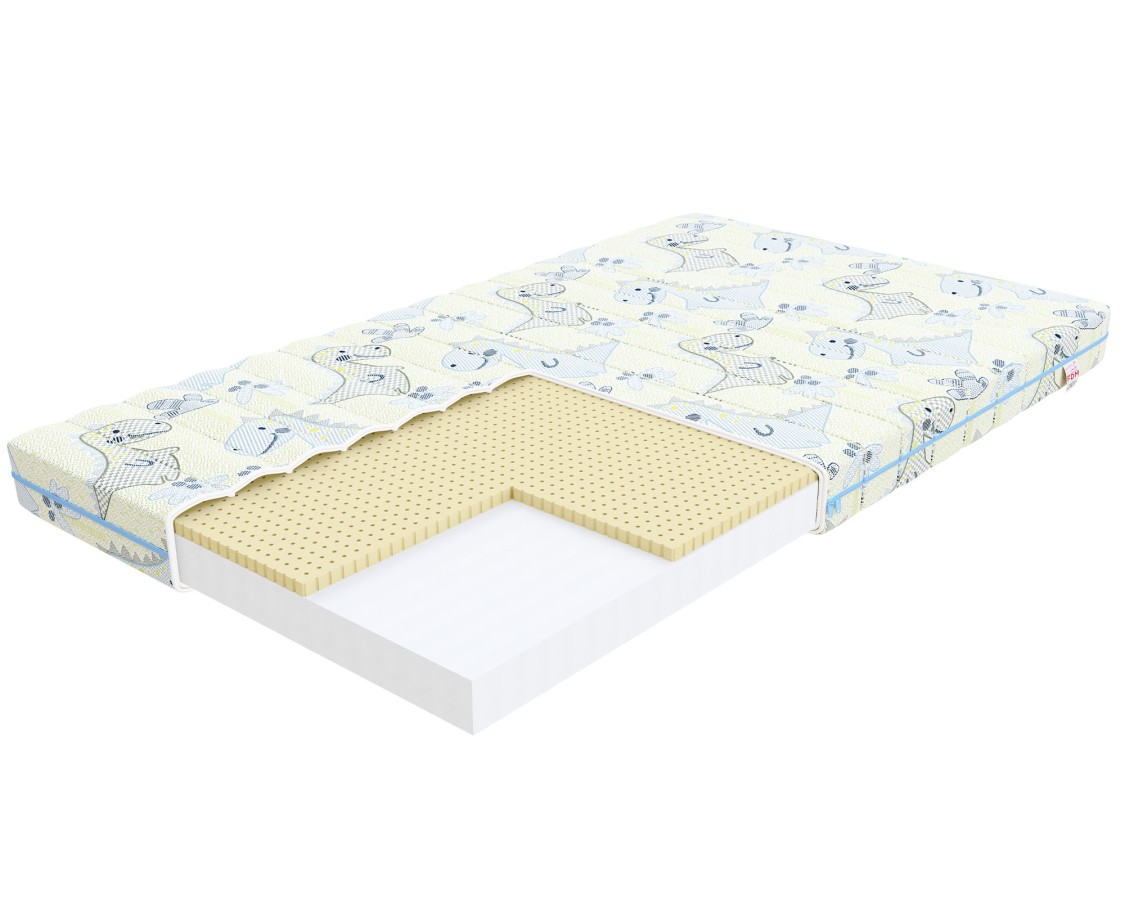 Materac piankowy DREAM lateks, pianka FlexFoam - 70 x 140 - H2 średnio miękki / H3 średnio twardy - 11 cm