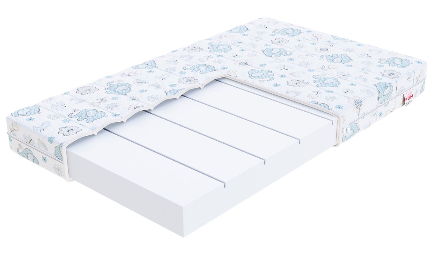 Materac piankowy MELODY Pianka FlexFoam - 90 x 190 - H3 średnio twardy - 10 cm