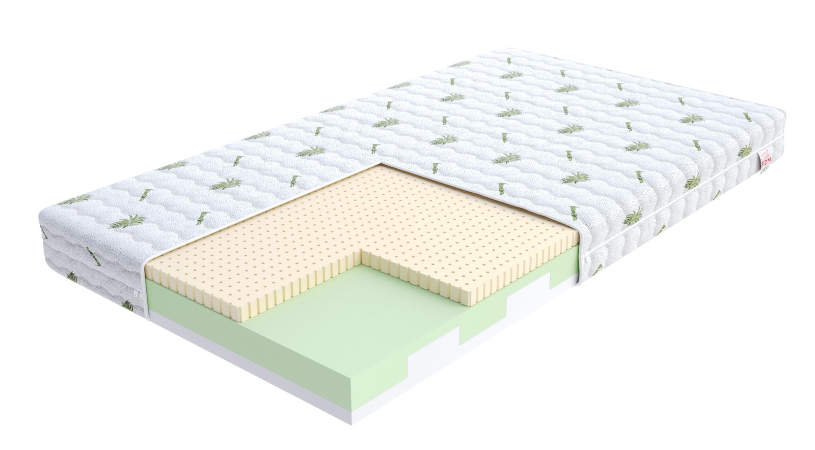 Materac piankowy CORATO pianka, lateks - 80 x 140 - H2 średnio miękki / H3 średnio twardy - 10 cm
