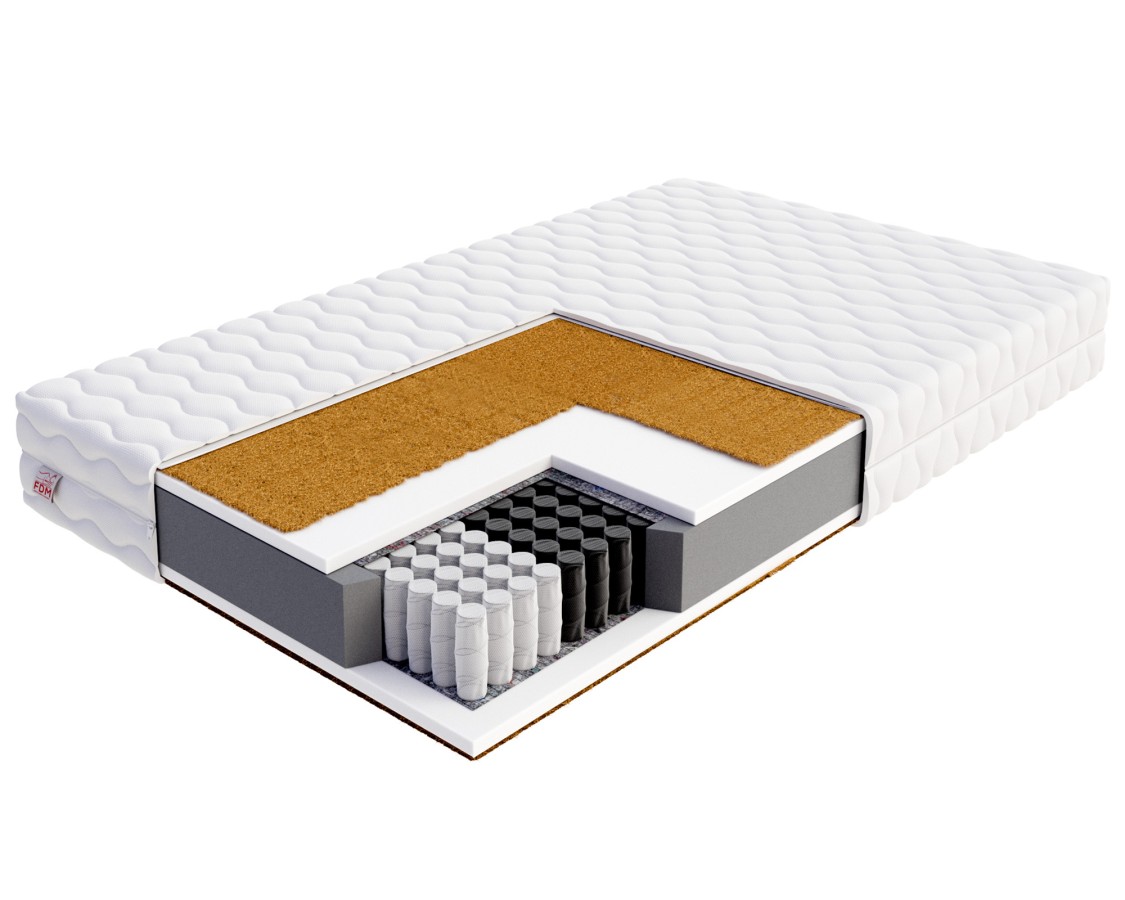 Materac kieszeniowy MERANO kokos - 100 x 200 - H4 twardy - 19 cm