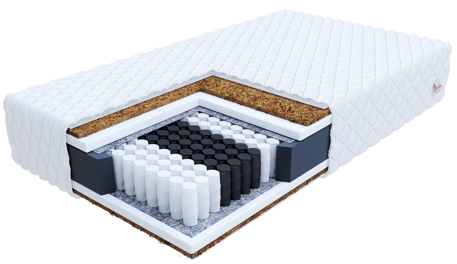 Materac kieszeniowy MERANO kokos - 180 x 200 - H4 twardy - 19 cm