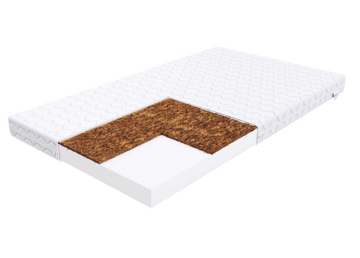 Materac piankowy BABY COCO MAX kokos - 60 x 120 - H2 średnio miękki / H3 średnio twardy - 10 cm