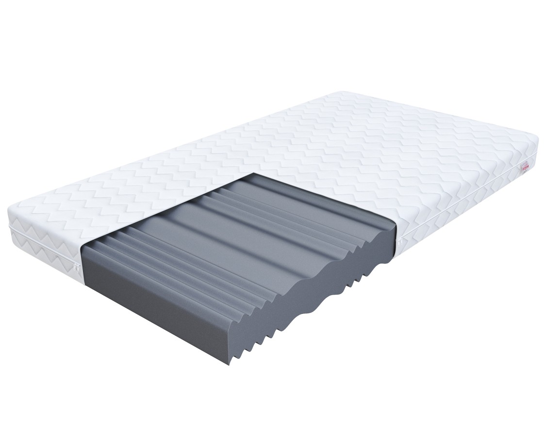 Materac piankowy LIVIA profilowana pianka - 100 x 200 - H3 średnio twardy - 12 cm