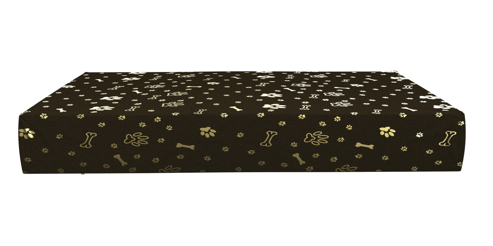 Legowisko dla psa małe 80x52 cm wodoodporne, z tkaniną antypoślizgową Grubość: 8 cm, Wzór pokrowca: Srebrne łapki