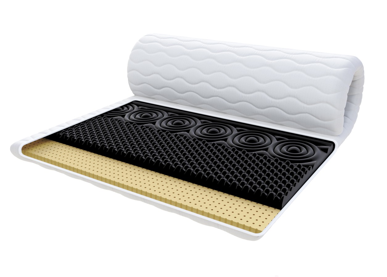 Nakładka na materac NERO Z LATEKSEM 7 cm - 90 x 200 - H3 średnio twardy - 7 cm