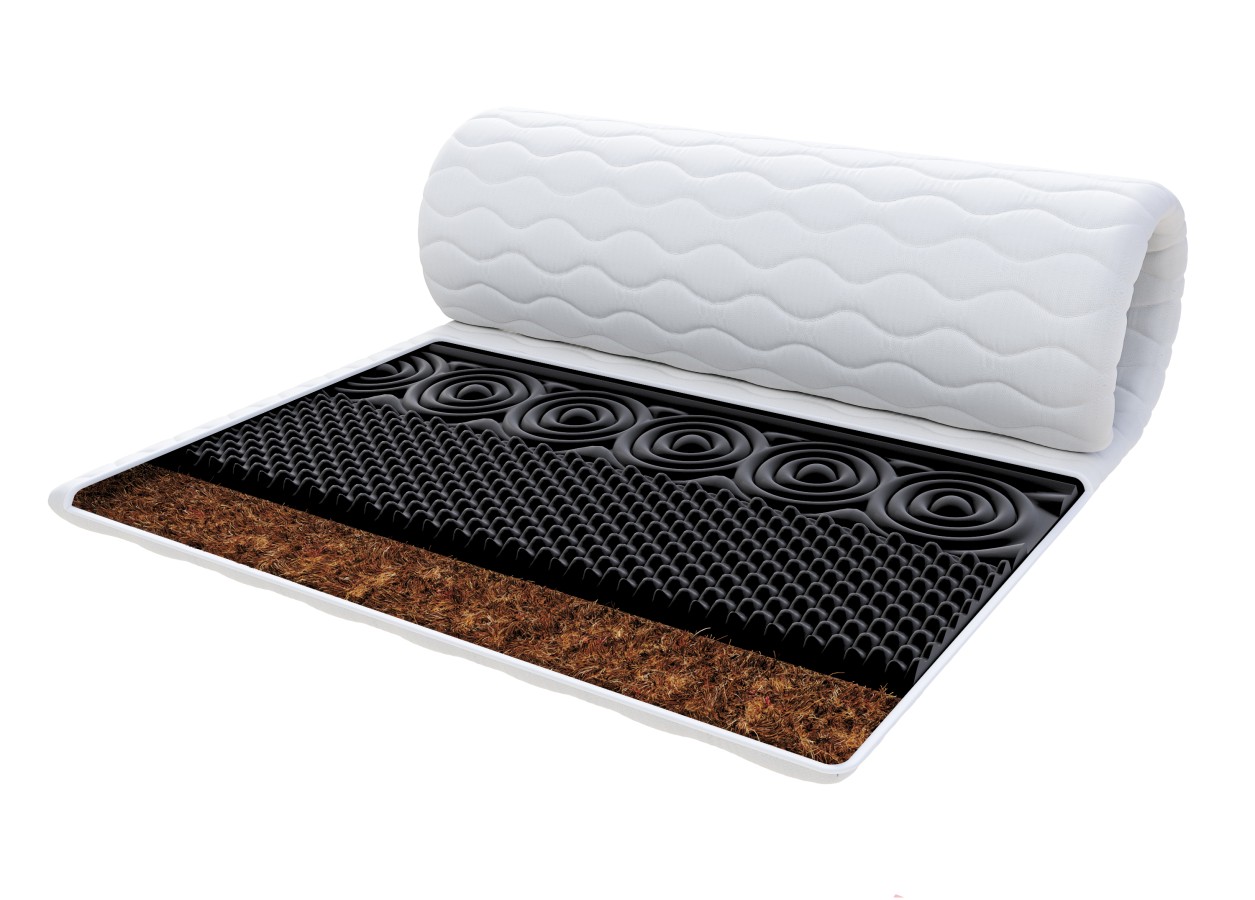 Nakładka na materac NERO Z KOKOSEM 6 cm - 130 x 200 - H4 twardy - 6 cm