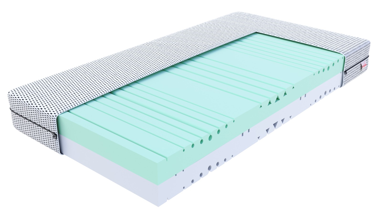 Materac piankowy SPACE pianka wysokoelastyczna HR - 100 x 200 - H4 twardy / H3 średnio twardy - 21 cm