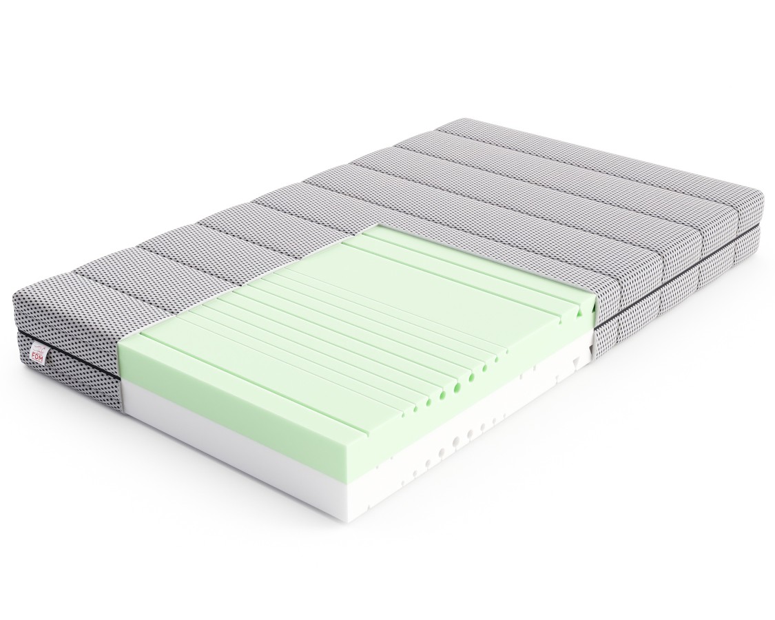 Materac piankowy SPACE pianka wysokoelastyczna HR - 120 x 200 - H4 twardy / H3 średnio twardy - 21 cm